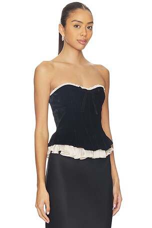 LPA Lauretta Corset Top in Black. Size XXS. Also
