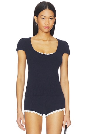 Champaux Lace Trim Top LPA