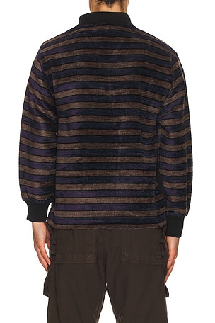 Le Père Le Pére Teddy Polo Jumper in Blue,Brown