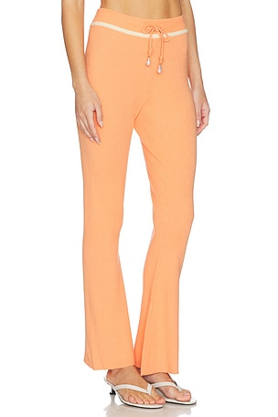 La Porte Summer Knit Pant in Coral