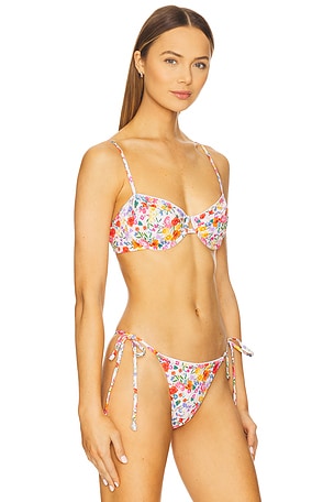 La Porte Fonda Underwire Bikini Top in Pink,Orange