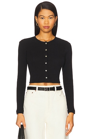 Pointelle Crop Cardigan LESET