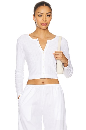 Pointelle Crop Cardigan LESET