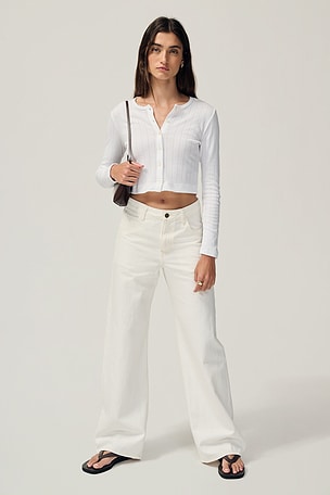 Pointelle Crop Cardigan LESET