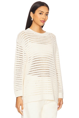 LESET Lucy Oversized Crew Pullover in Cream