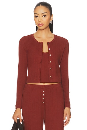 Pointelle Crop Cardigan LESET