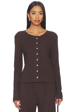 Pointelle Classic Crew Cardigan LESET