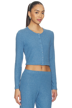 LESET Lauren Crop Cardigan II in Blue