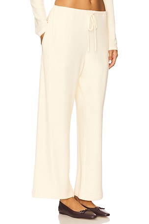 LESET Lauren Crop Drawstring Pant in Cream. Size XS. Also