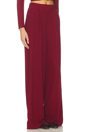 LESET Lauren Pleated Pocket Pant in Red