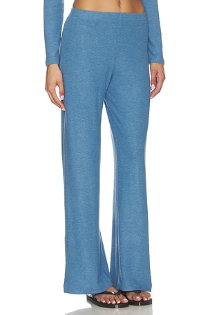 LESET Lauren Wide Leg Pant in Blue