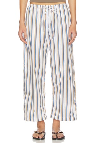 Yoshi Stripe Crop Drawstring Pant LESET