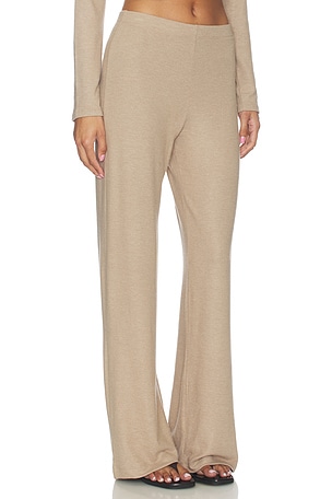 LESET Lauren Wide Leg Pant in Nude