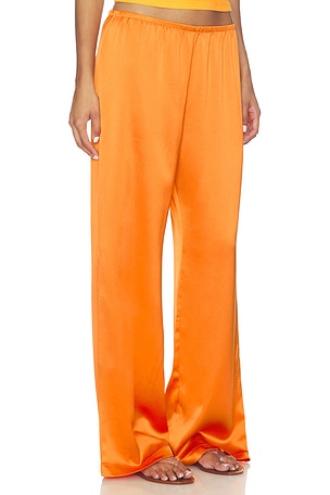 LESET Barb Wide Leg Pant in Orange