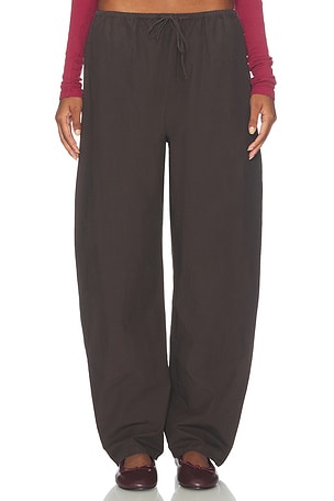 LESET Kyoto Drawstring Pant in Chocolate