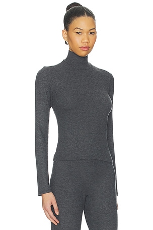 LESET Lauren Long Sleeve Turtleneck in Charcoal