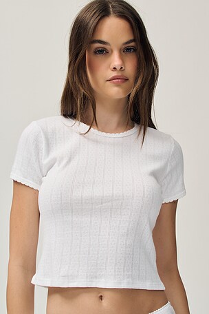 Pointelle Baby Tee LESET
