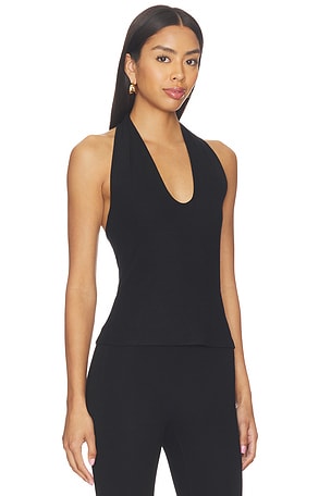 LESET Lauren Halter Top in Black