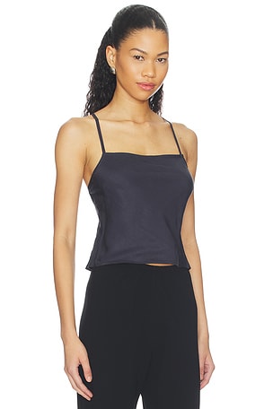 LESET Daniel Square Neck Tank in Navy