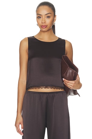Barb Lace Crop Sleeveless Crew LESET