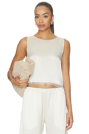 Barb Lace Crop Sleeveless Crew LESET