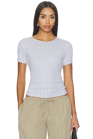 Pointelle Slim Fit Tee LESET