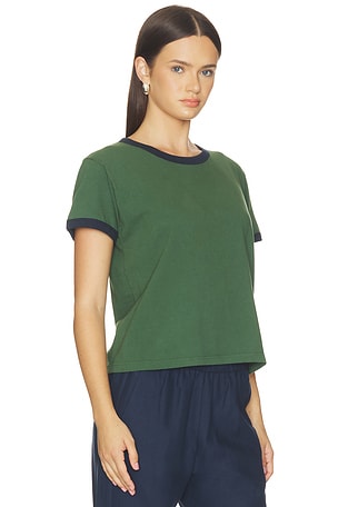 LESET Margo Ringer Tee in Green