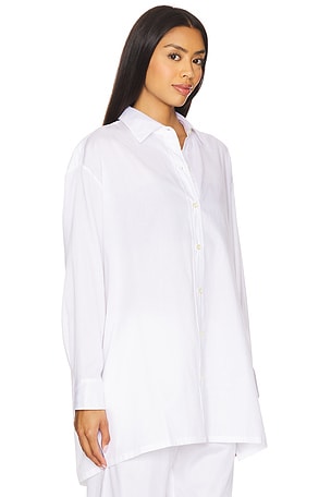 LESET Yoko Oversized Button Down Shirt in White