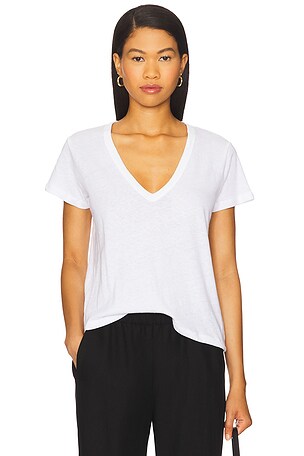 June Sateen V Neck Top