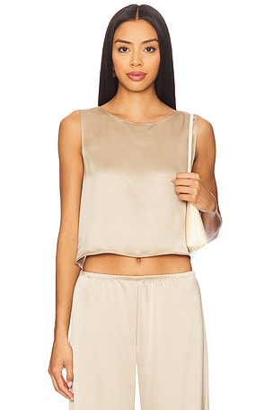 Barb Crop Sleeveless Crew Top LESET