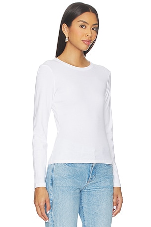 LESET Nando Slim Fit Long Sleeve in White