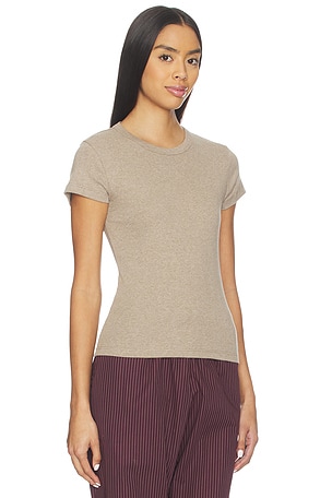 LESET Nando Slim Fit Tee in Beige