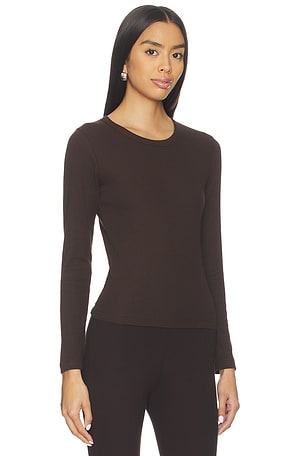 LESET Kelly Slim Fit Long Sleeve in Chocolate