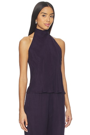 LESET Kim Halter Top in Purple. Size S. Also