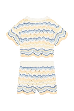 LSPACE ENSEMBLE SHORT ET TOP SUNNIE en Bleu,Blanc