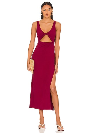 cabernet midi dress French Connection Women's Knit Maxi Dress - Red - Size M