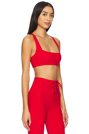 LSPACE Uppercut Sports Bra in Red. Size XS. Also