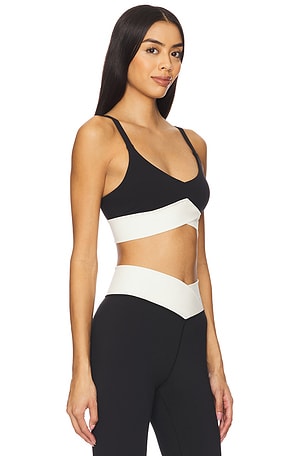 LSPACE Unmatched Sports Bra in Black,White