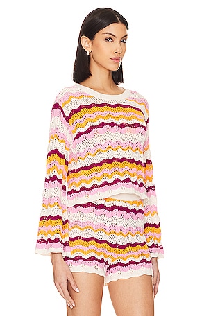 LSPACE X Revolve Sun Ray Sweater in Orange