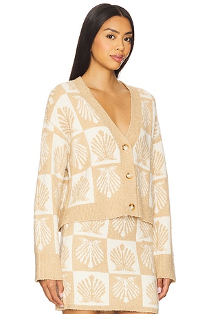LSPACE Shell Be There Cardigan in Tan