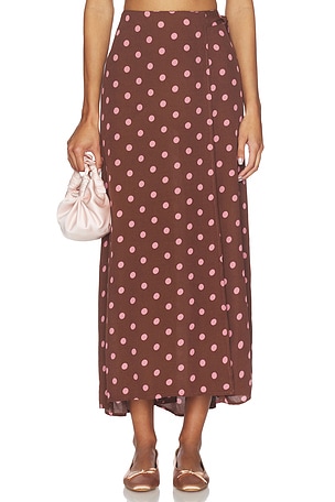 LSPACE Ever Wrap Skirt in Brown