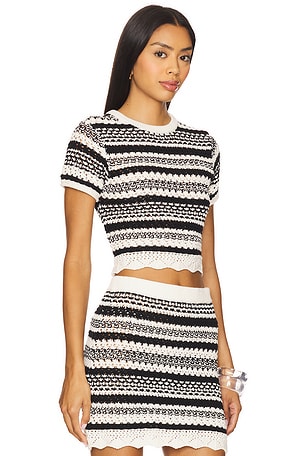 LSPACE Caicos Top in Black,Cream