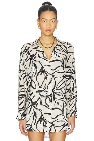 LSPACE Rio Tunic Top in Black,White