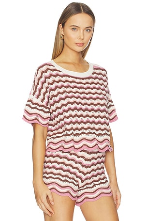 LSPACE Sunchaser Top in Brown, Pink
