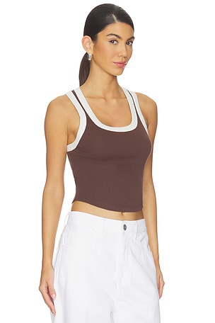 Lspace camiseta tirantes ash en color Marrón,Blanco