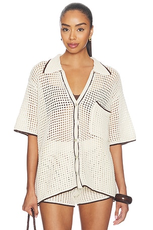 LSPACE X Salty Blonde Scout Shirt in Cream