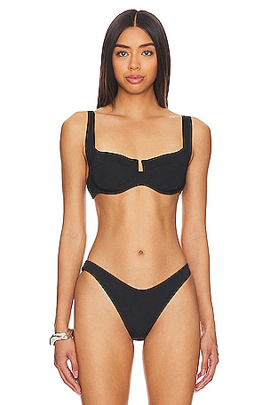 Black underwire bralette bikini top