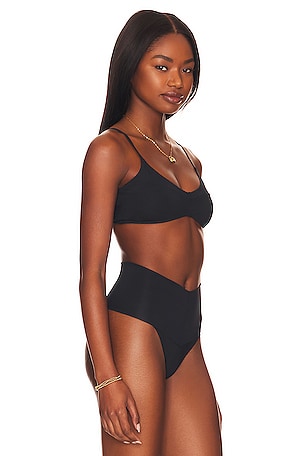 LSPACE Fused Alec Bikini Top in Black