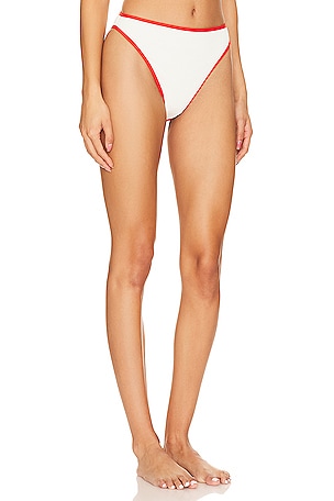 LSPACE Nora Bitsy High Waist Bottom in White