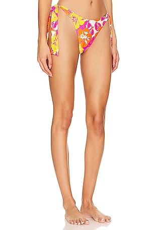 LSPACE Eco Kiki Tanga Bottom in Fuchsia, Orange